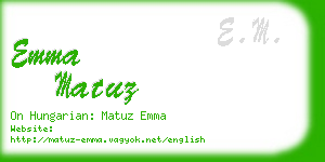 emma matuz business card